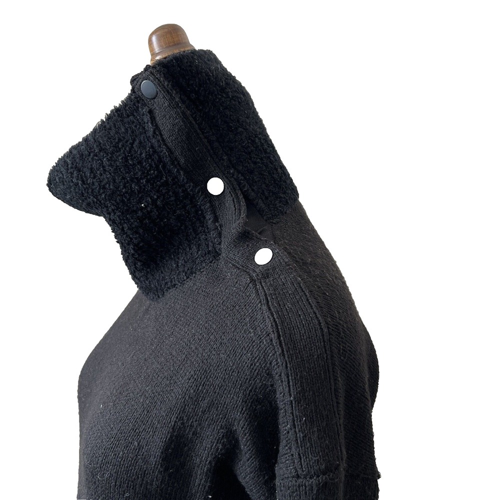 Smartwool Womens Funnel neck Sweater Sz Medium‎ Lodge Black Wool Blend SW016478 - Picture 7 of 15
